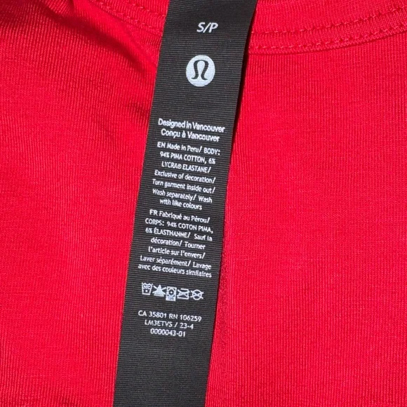 lululemon Lunar New Year Fundamental Long Sleeve ( dark red) Year of the Dragon - Picture 4 of 5